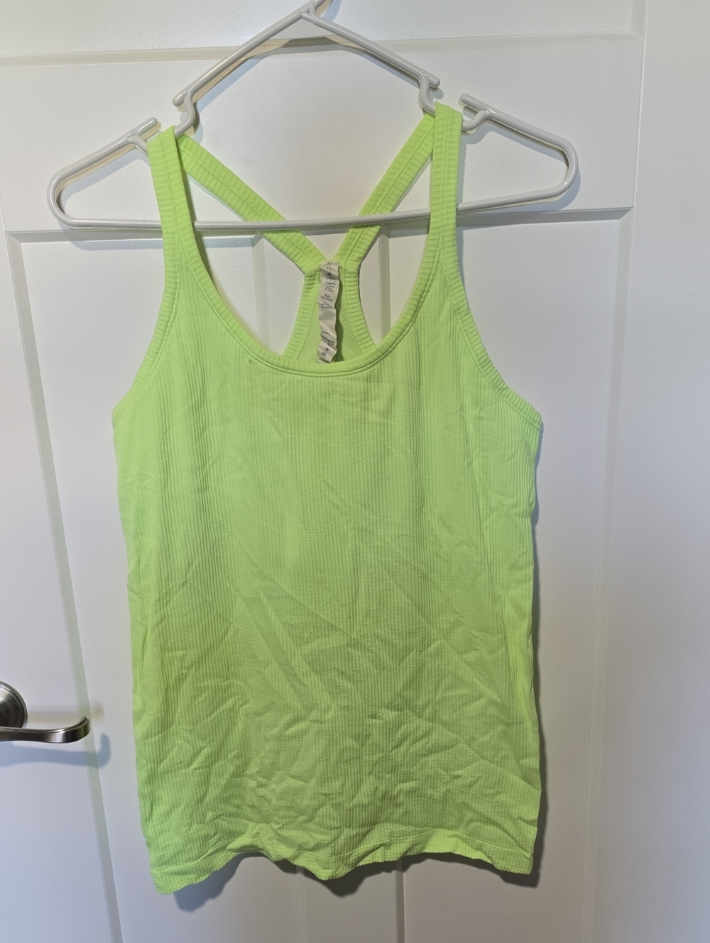lululemon athletica Neon Lime Ribbed Racerback Tank